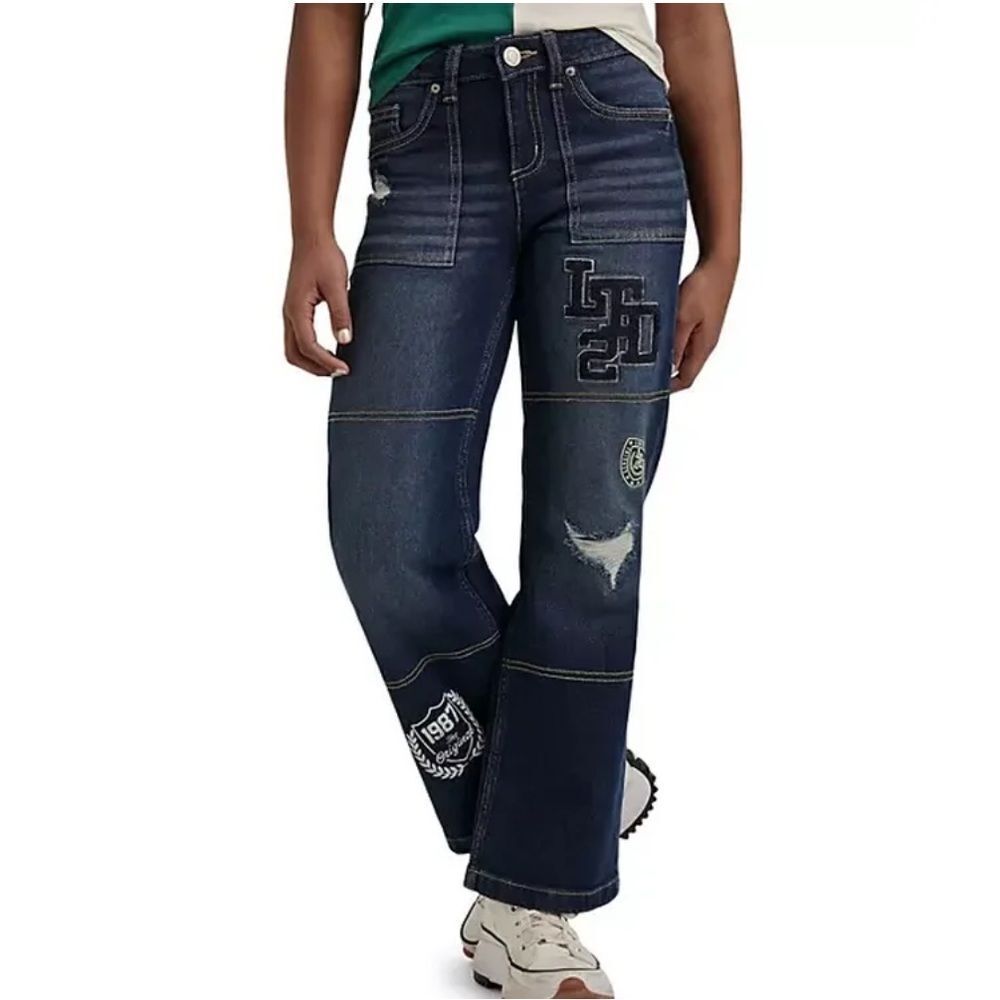 Limited Too Girls Flare Leg Denim with Patches and Decals